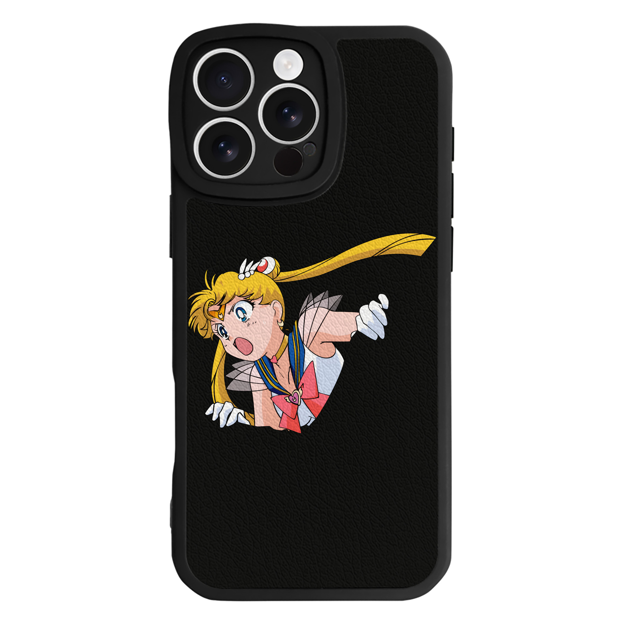 （画像用） 美少女戦士セーラームーン 月野 うさぎ つきの うさぎ Sailor Moon Tsukino Usagi 【iPhone 16シリーズ対応】シリコンスマホケース（レザー調） 材質：シリコン